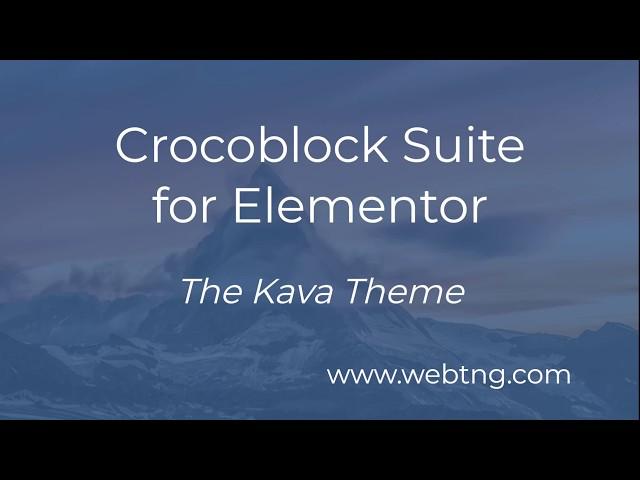 Crocoblock Suite - the Kava Theme