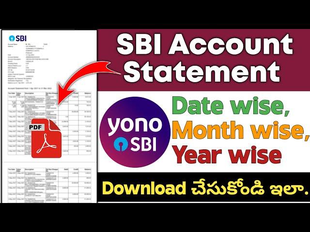 How to Download SBI Account Statement in PDF || SBI Account Statement Download