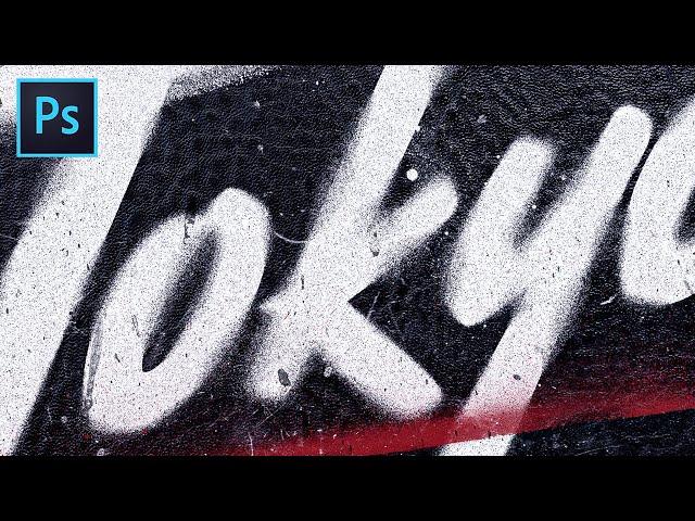 Spray Painted Stencil Text Effect | Photoshop Tutorial with Free Textures