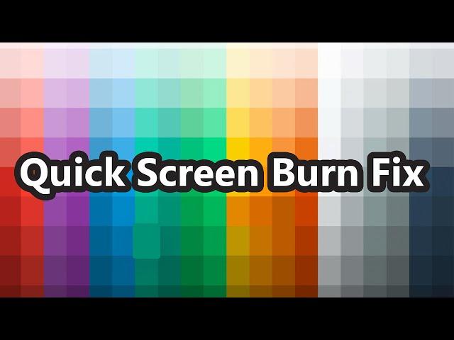 Screen Burn Fix stuck pixel any oled and amoled screen