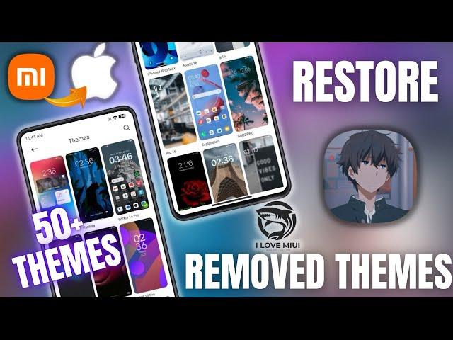 Recover Many Removed iOS Themes On Xiaomi Global Without Root | Big Collection 50+ Themes In 1 File