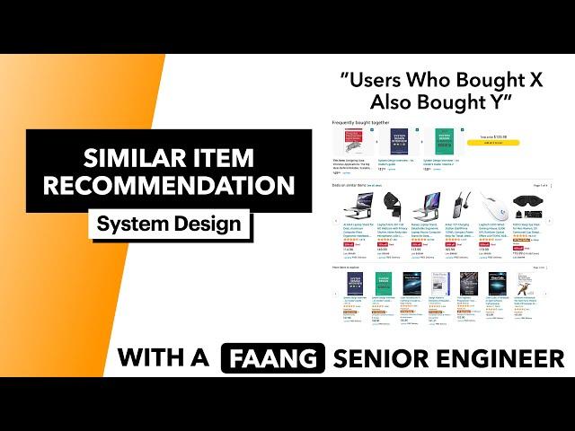 Machine Learning Interview Question | System Design: Similar Item Recommendation (3+ Approaches)