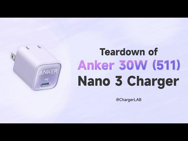 Teardown of Anker 30W USB-C GaN 511 Charger (Nano 3)