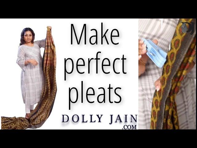 How to make PERFECT saree PLEATS / how to pre pleat your palla / quick hack /tips for pleating