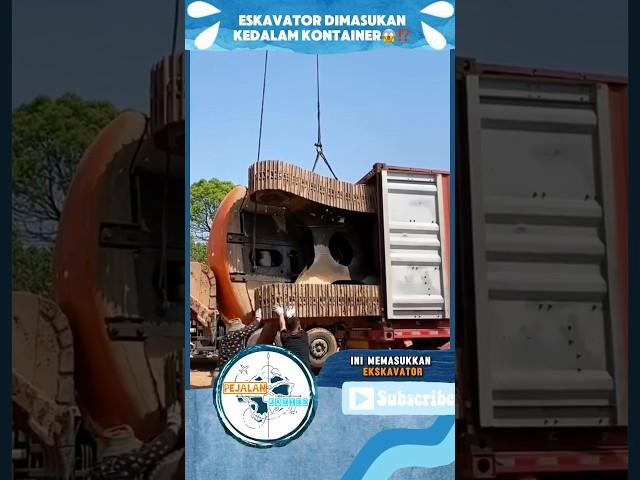 Eskavator di masukan kontainer⁉️ buat apaa⁉️ #shorts #shortvideo