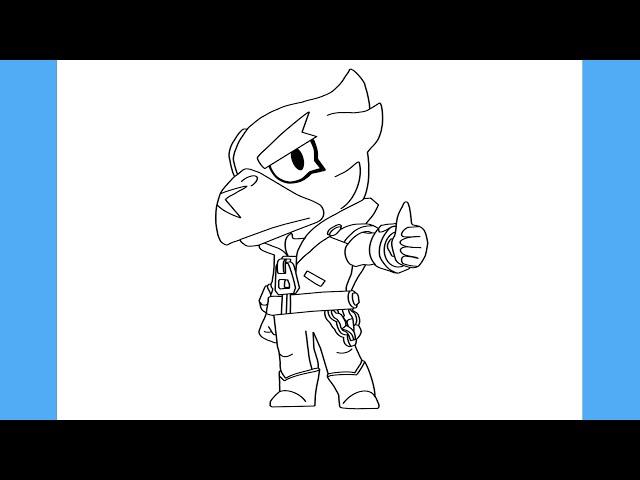 HOW TO DRAW  CROW  BRAWLSTARS