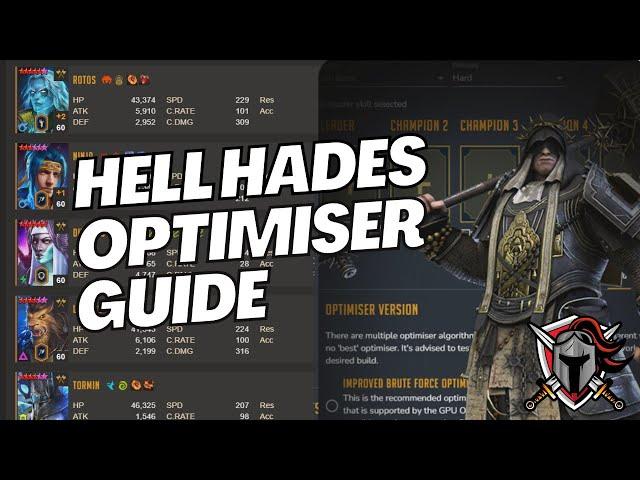 HELL HADES OPTIMISER GUIDE - How to use the Optimiser on desktop and mobile | Raid: Shadow Legends