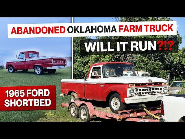 Abandoned for Years! 1965 Ford F100! Will It Run?!? Oklahoma Farm Truck! Amazing Transformation!