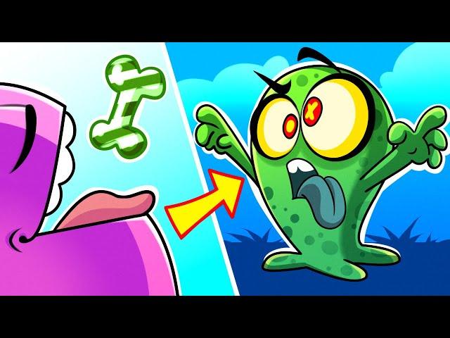 I Turned Into A ZOMBIE!  | Zombie Sweets Song | Kids Cartoon by Slick Slime Sam