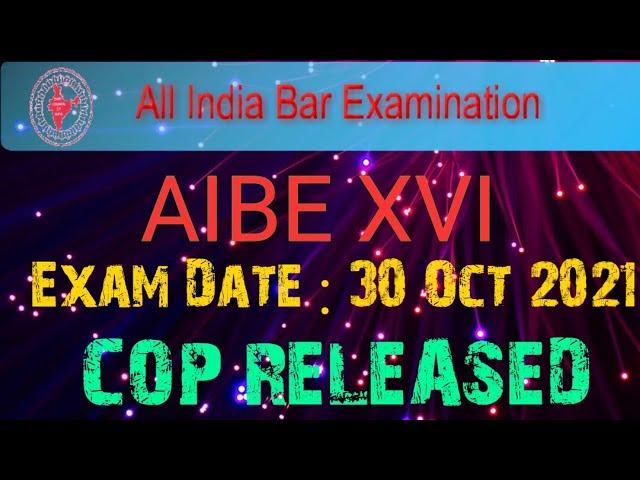 AIBE COP RELEASED | AIBE 16 COP #aibe16 #aibexviexam #AIBECOP #AIBEXVI #allindiabarexamination