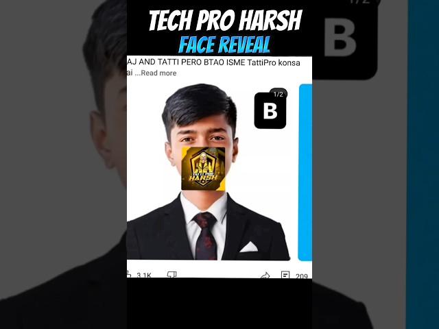 TECH PRO HARSH FACE REVEAL #freefire #garenafreefire #free fire #shorts