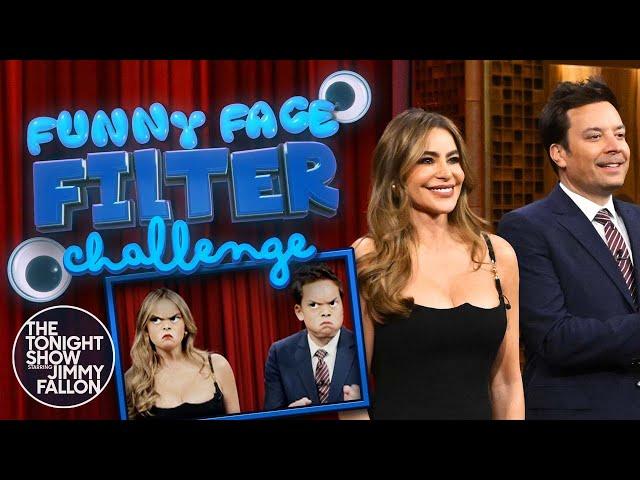 Funny Face Filter Challenge with Sofía Vergara | The Tonight Show Starring Jimmy Fallon