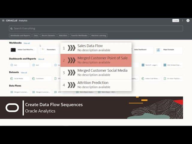 Create Data Flow Sequences in Oracle Analytics