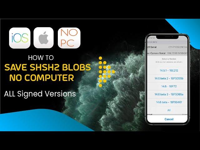 How To Save SHSH2 Blobs iOS 15 Without Computer iPhone A12/A13/A14 | Save SHSH2 Blobs NO PC (2022)