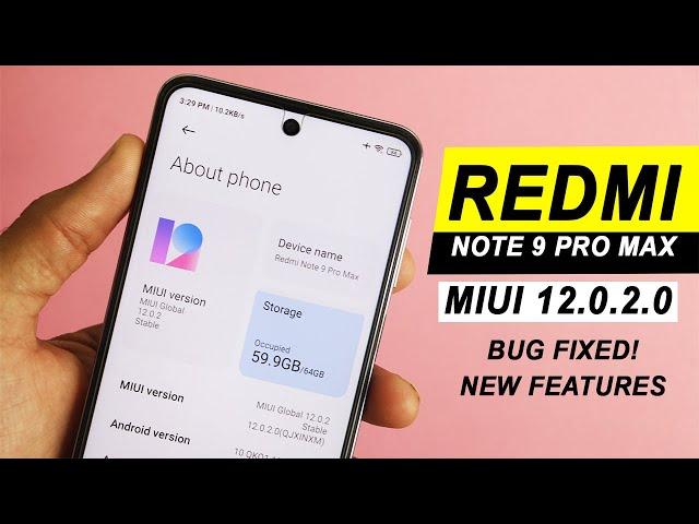 Redmi Note 9 Pro Max MIUI 12.0.2.0 Official Update | Install MIUI 12 Second OTA Update Step By Step