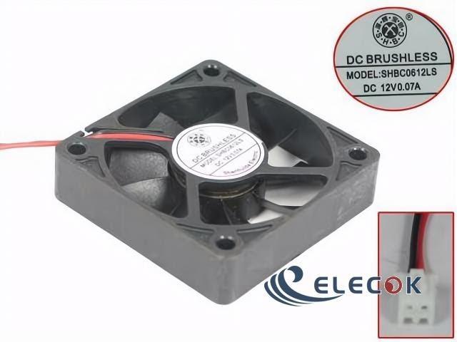 SHBC / Shenhuida SHBC0612LS Server - Square Fan sq60x60x15, 2w, DC 12V 0.07A 2-Wire