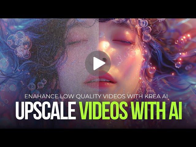 Upscale or enehance video in less than 1 minute with krea ai