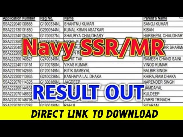 Navy mr/ssr result date out 2024 navy mr/ssr stage-2 Exam Date || Offical update|| 100 % grantee