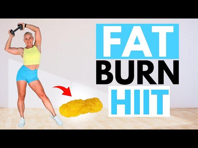 30 Min FAT BURNING HIIT WORKOUT with Weights [No Repeat]