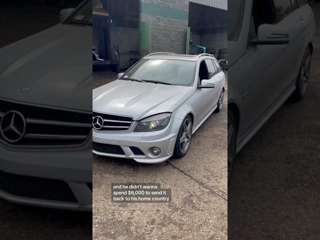 Illegally imported Mercedes C63 AMG #mercedesc63 #sportscars #rarecars #carstories #autopartscity