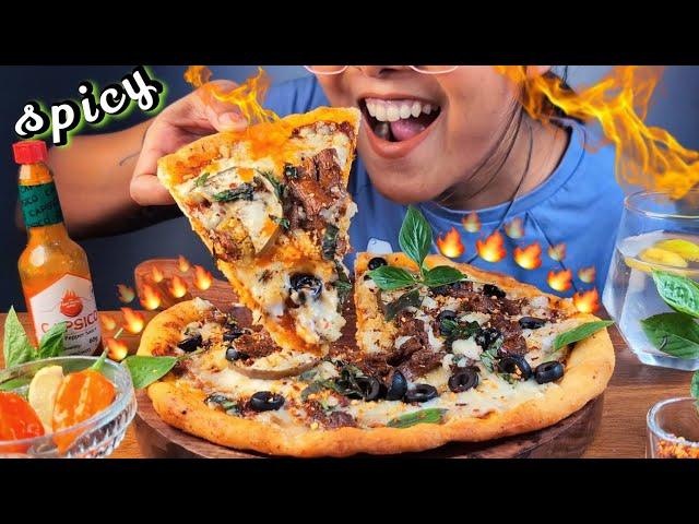 I TRIED NEW PIZZA RECIPE AND FAILED  | COOKING & EATING HOMEMADE PIZZA WITH BHOOTJOLOKIA MUKBANG