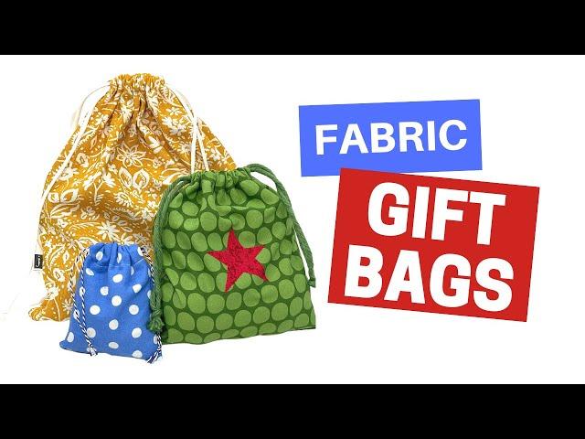 How To Make a Fabric Gift Bag // Easy Beginner Sewing Project