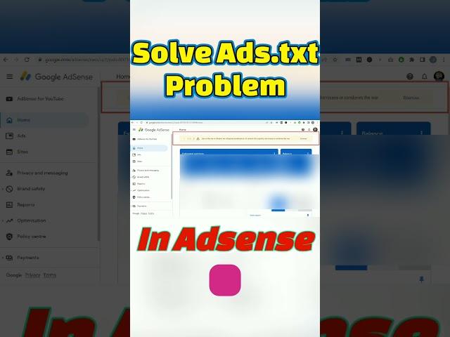 how to solve ads.txt file problem in adsense