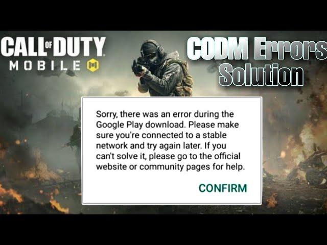 Latest Solution for "Sorry there was an error during the Google Play" CODM Problem
