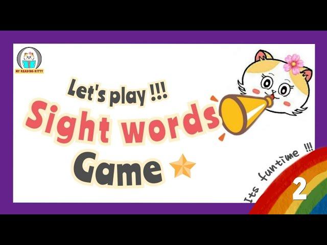 Learn Sight Words  through Games for Kindergarten | Exercise with sight words / Game - 2