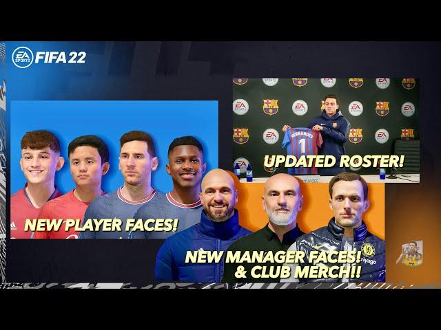 50+ FACES ADDED TO FIFA 22! [NEW MANAGER FACES + TURF, UNLOCKED BOOTS, TATTOOS, OUTFITS & GLOVES!!]
