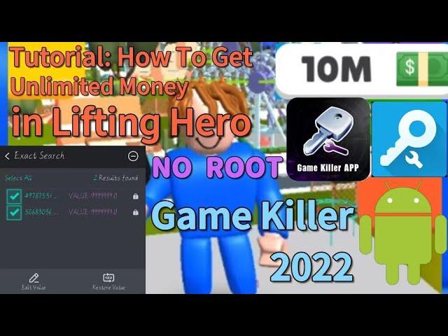 Tutorial: How To Use Game Killer to Hack Lifting Hero Unlimited Money | Game Killer No ROOT