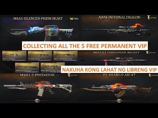 COLLECTING ALL THE 5 FREE PERMANENT VIP IN CROSSFIRE PH