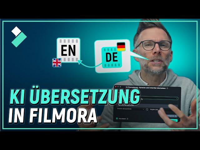 So geht die KI Übersetzung | Wondershare Filmora Tutorial