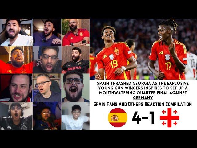 FOOTY FANS REACTIONS to SPAIN 4-1 GEORGIA | EURO 2024 Round of 16 | 01-07-2024