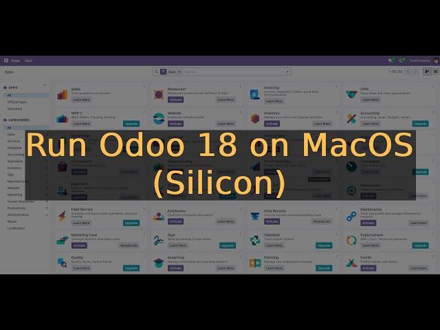 Odoo 18 Development Environment on MacOS (Silicon)