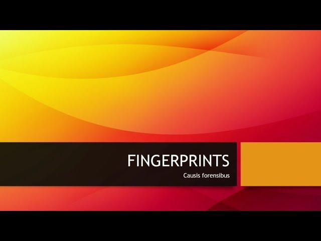 FINGERPRINT CLASSIFICATIONS|| QUICK REVISION SERIES|| CAUSIS FORENSIBUS ||