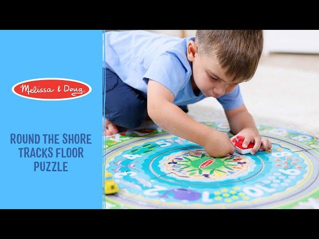 Melissa & Doug Round the Shore Tracks Floor Puzzle – 48 Pieces