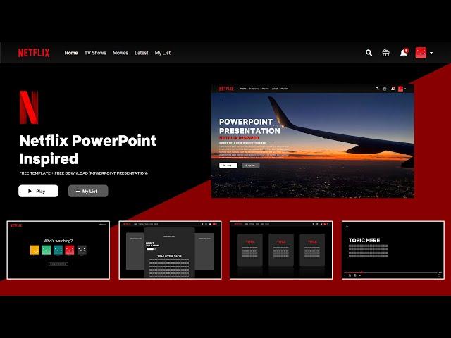 POWERPOINT PRESENTATION #3 NETFLIX INSPIRED | FREE TEMPLATE + DOWNLOAD (ppt)