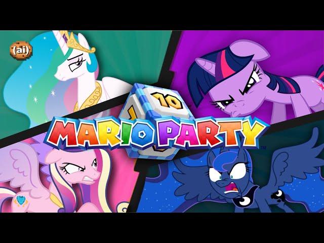  4 MLP Princesses Play MARIO PARTY!  (Ai Gaming)