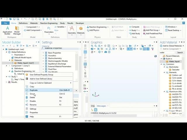 Comsol MultiPhysics for Chemical Reactions Modelling