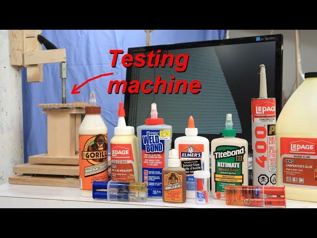 Which glue is strongest?  Testing with my computerized tester.