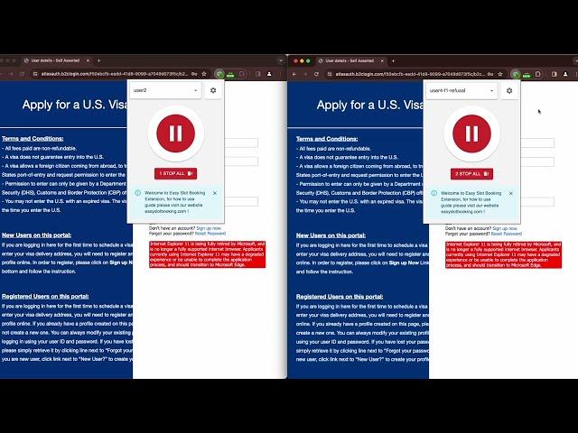 Visa Slot Booking Bot for Early Appointments (EasySlotBooking Chrome Extensions & Multi-Login)