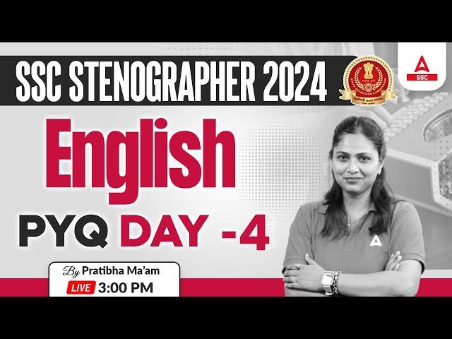 SSC Stenographer 2024 | SSC Steno English By Pratibha Mam | Previous Year Questions #4