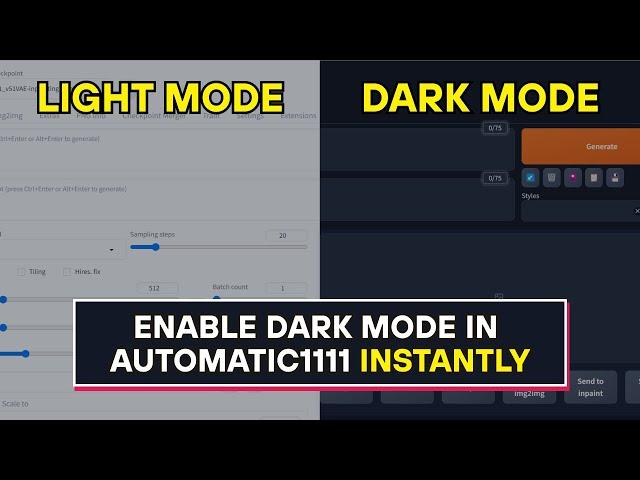 INSTANTLY Enable Dark Mode & Themes In Stable Diffusion | Automatic1111