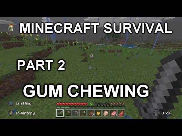 ASMR GAMING | Minecraft Survival Mode Part 2 | Gum Chewing + Controller Sounds