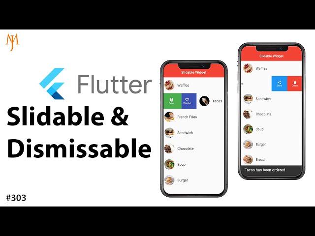 Flutter Tutorial - Slidable & Dismissable In ListView | Swipe To Dismiss