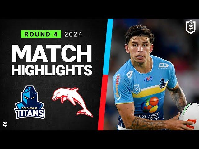 NRL 2024 | Titans v Dolphins | Match Highlights