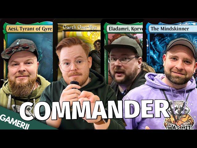 Garth One-Eye VS Eladamri VS Mindskinner VS Aesi | MTG Commander mit @WasmitPappe | GameRii