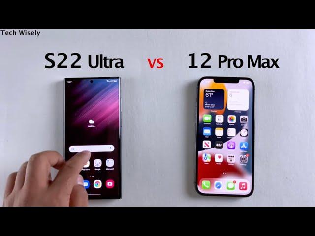 SAMSUNG S22 Ultra vs 12 Pro Max | SPEED TEST