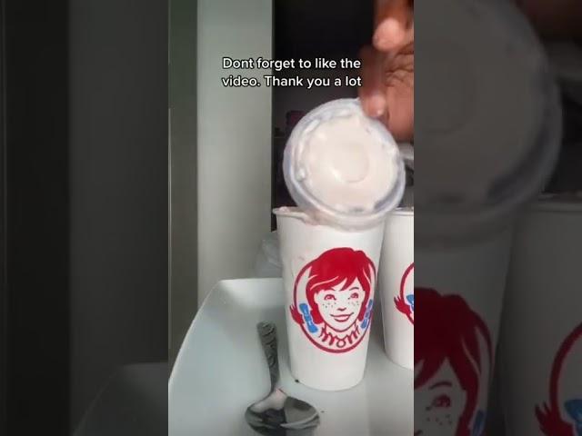 Wendy’s Pink Frosty Taste Test and HONEST review #shorts #wendys #frosty